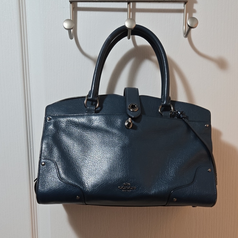 Coach Midnight Blue Leather Tote